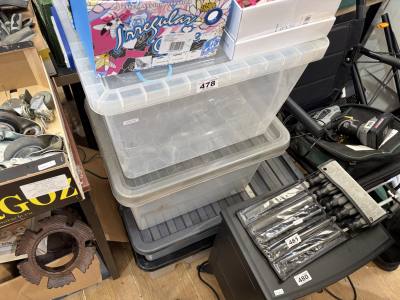 4 X PLASTIC BOXES