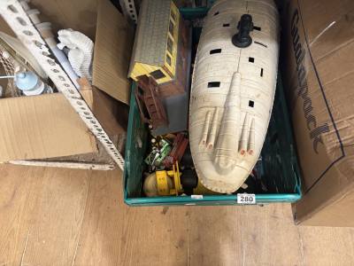 BOX OF VINTAGE TOYS
