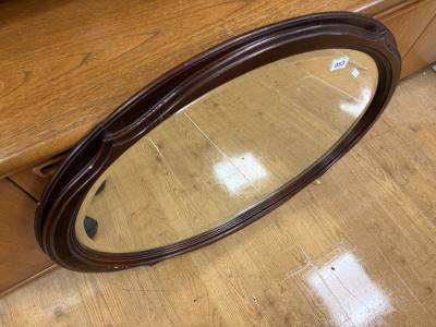 OVAL MAHOGANY MIRROR