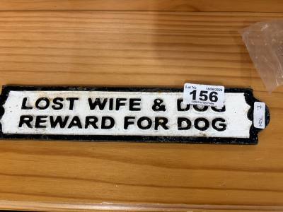 CAST WIFE SIGN