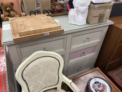 PAINTED PINE SIDEBOARD