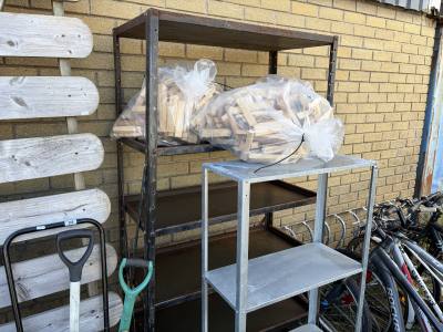 2 X METAL SHELVES