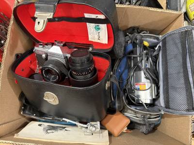 PRAKTICA CAMERA, SONY CAMCORDER + ODDS 