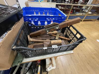 BOX OF VINTAGE TOOLS