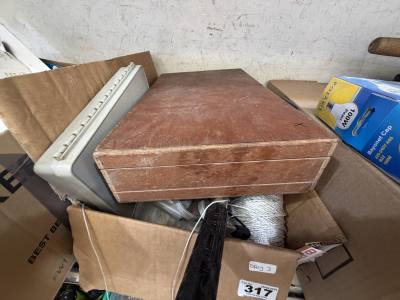 BOX OF FISHING GEAR