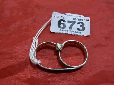 SILVER DOUBLE RING