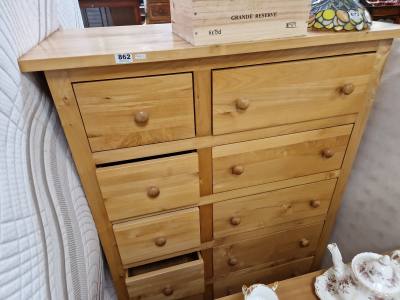 LARGE BEECH DRESSER CHEST