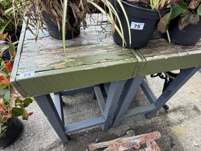 2 X OUTDOOR STOOLS