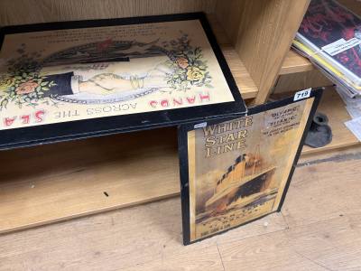 3 X WHITE STAR LINE POSTERS