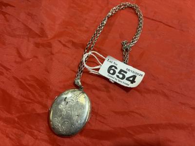 SILVER LOCKET + CHAIN