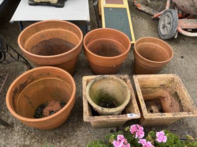 7 TERRACOTTA  PLANTERS