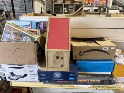 SHELF LOT OF ITEMS
