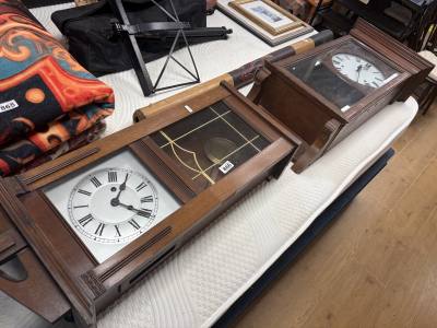 2 X WALL CLOCKS