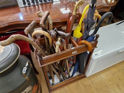 OAK STICK STAND + STICKS