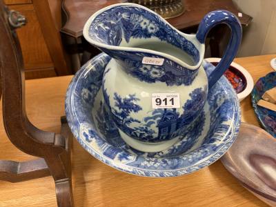 BLUE + WHITE BOWL + JUG