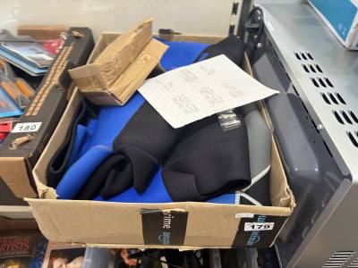 BOX OF WETSUITS