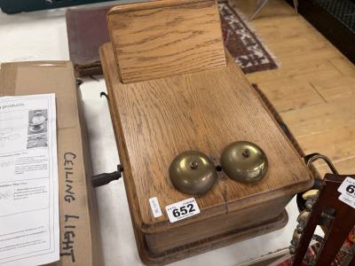 ANTIQUE PHONE + RINGER BOX