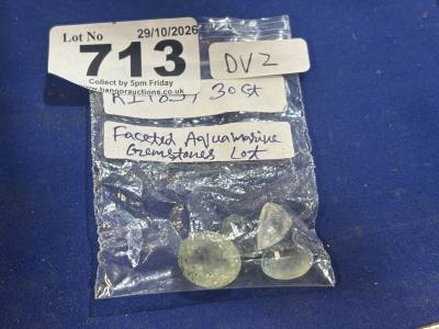 4 X AQUAMARINE STONES (30 CTS)