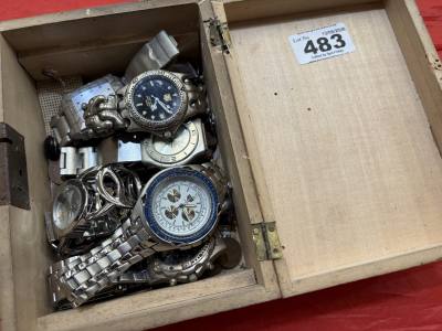 BOX OF WATCHES