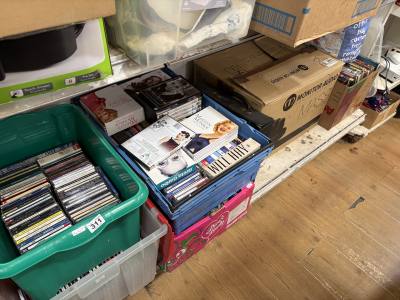 6 X BOXES OF CDS/DVDS