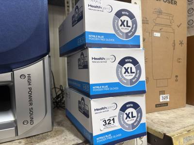 3 X BOXES OF (SIZE XL) BLUE GLOVES