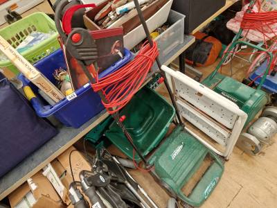 QUALCAST MOWER + LADDERS