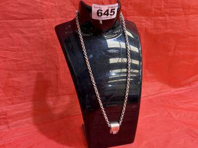 SILVER CHAIN + SILVER CZ PENDANT