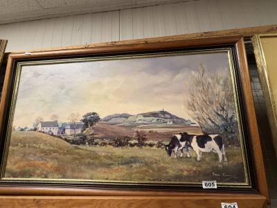 SAM CURRIE LANDSCAPE "FARM" PAINTING