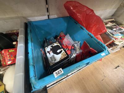 BOX OF ODDS + BAG OF BOOKS