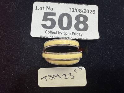 3 X SILVER + ENAMEL BANDS