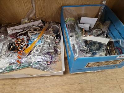 2 BOXES OF COSTUME JEWELLERY