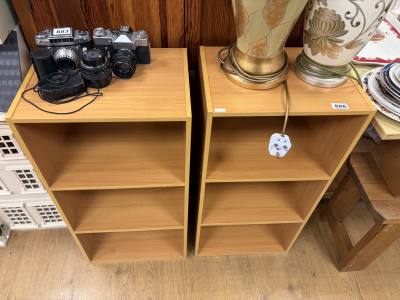 2 X PINE SHELF UNITS