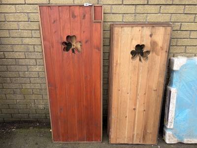 8 X RUSTIC WOODEN GARDEN DOORS