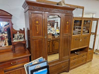 EDWARDIAN INLAID WARDROBE