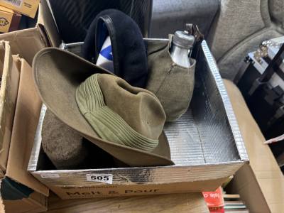 BOX OF MILITARY CURIOS