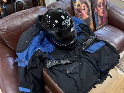 MOTORBIKE HELMET + JACKET