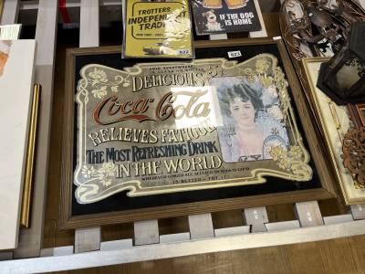 VINTAGE COCA COLA ADVERTISING MIRROR