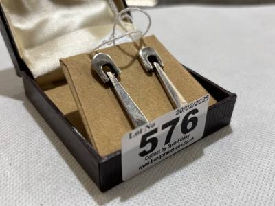 CHUNKY SILVER DROP EARRINGS