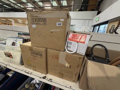 3 X BOXES OF WHITE METAL  TIE BACKS