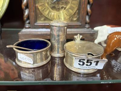 SILVER CONDIMENT SET