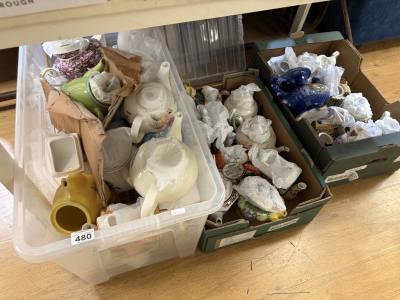3 X BOXES OF COLLECTORS TEAPOTS