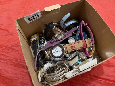 BOX OF WATCHES