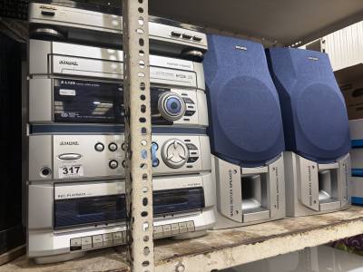 AIWA TURNTABLE + STEREO SYSTEM + SPEAKER