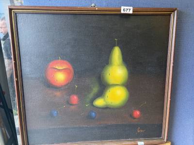SIGNED STILL LIFE OIL PAINTING