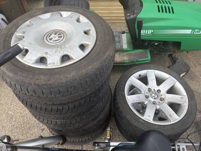 4 X VOLKSWAGEN WHEELS + 2 X BMW WHEELS