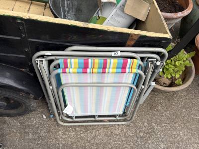 3 X DECK CHAIRS