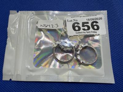 3 X NEW SILVER RINGS