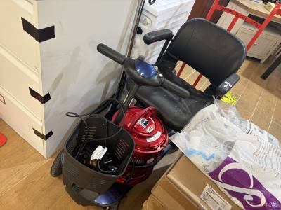 MOBILITY SCOOTER, CHARGER + KEY IN OFFICE