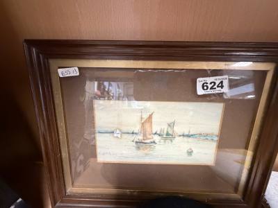SIGNED NAUTICAL WATERCOLOUR