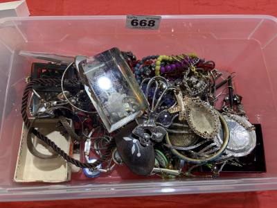 BOX OF DRESS JEWELLERY
